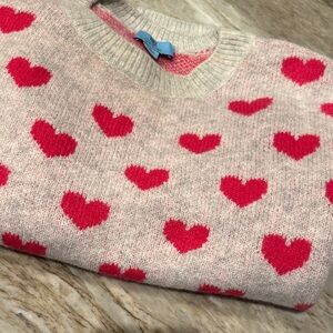 CeCe Cream and Red Heart Sweater